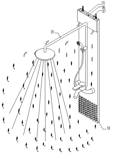 High-enthalpy bath ventilation system