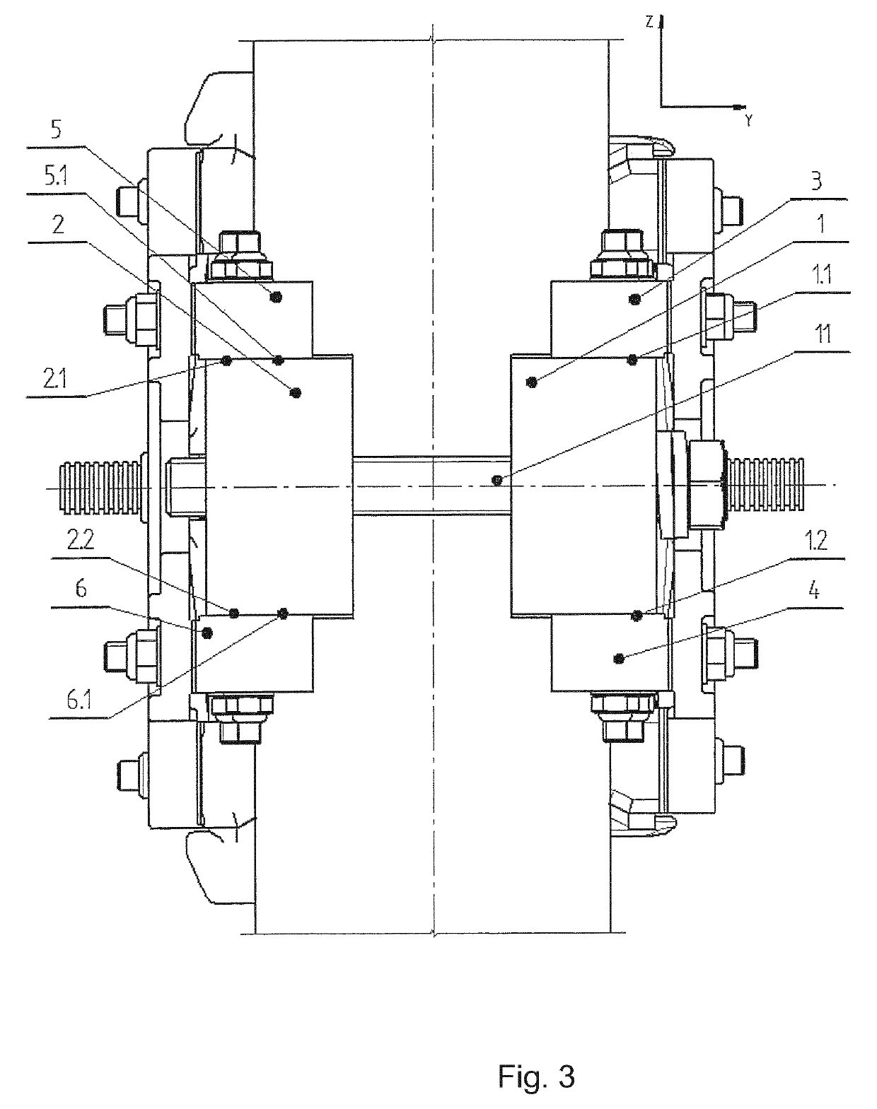 Device for fastening trackside modules to rails