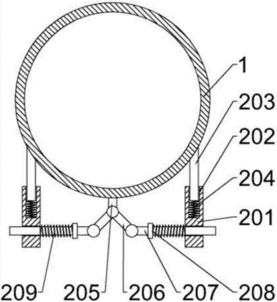 Horizontal smashing machine with damping function