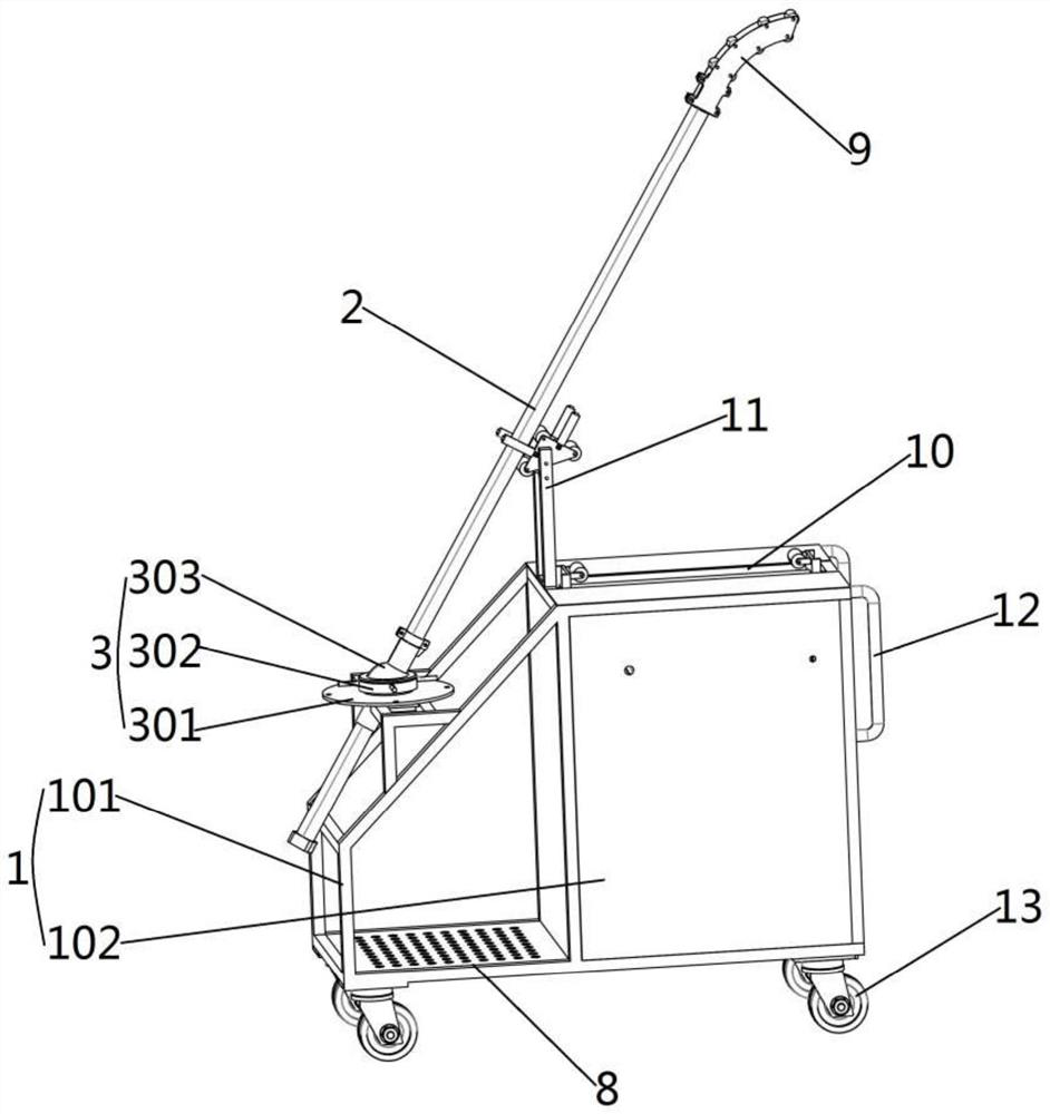 Semi-automatic cleaning system for chemical tank kettle