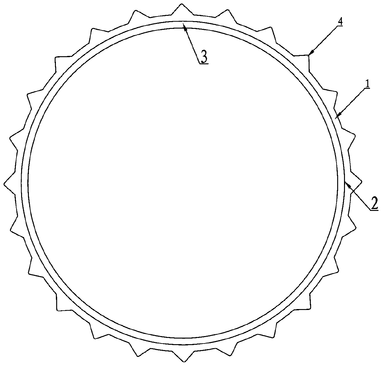 Plastic-coated hose easy to pull and resistant to abrasion