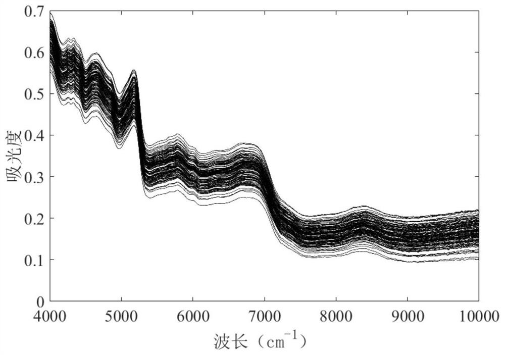 Spectral baseline correction method, system and detection method in tea near-infrared spectral analysis