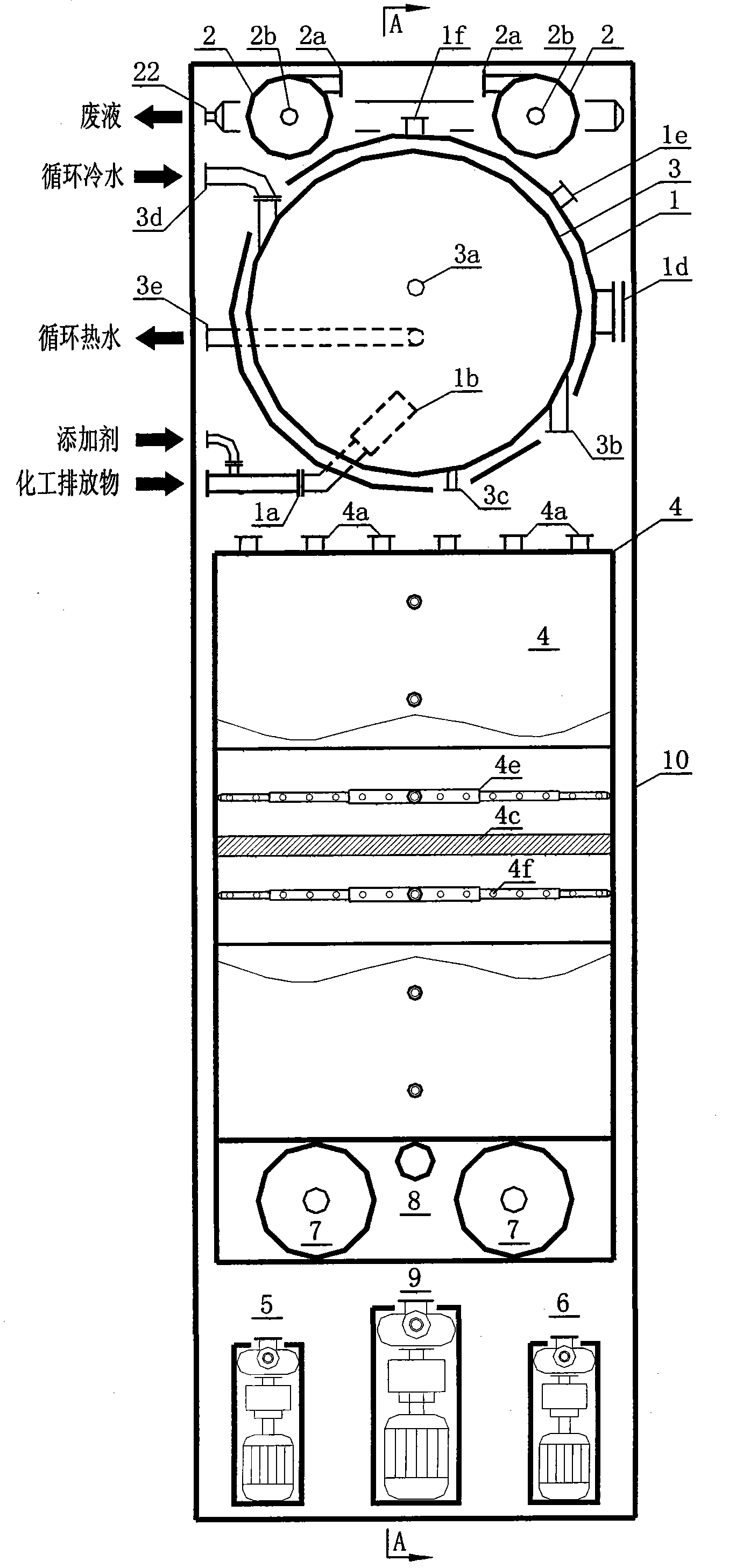 Method and shifting unit for processing chemical-industrial emissions