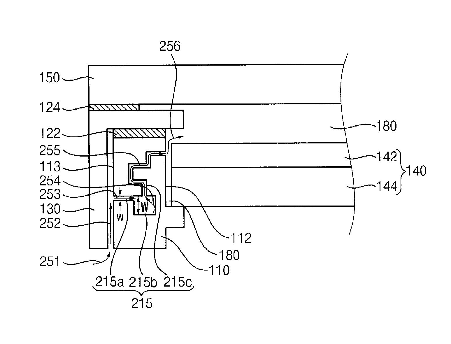 Display device and method of compensating for pressure changes thereof