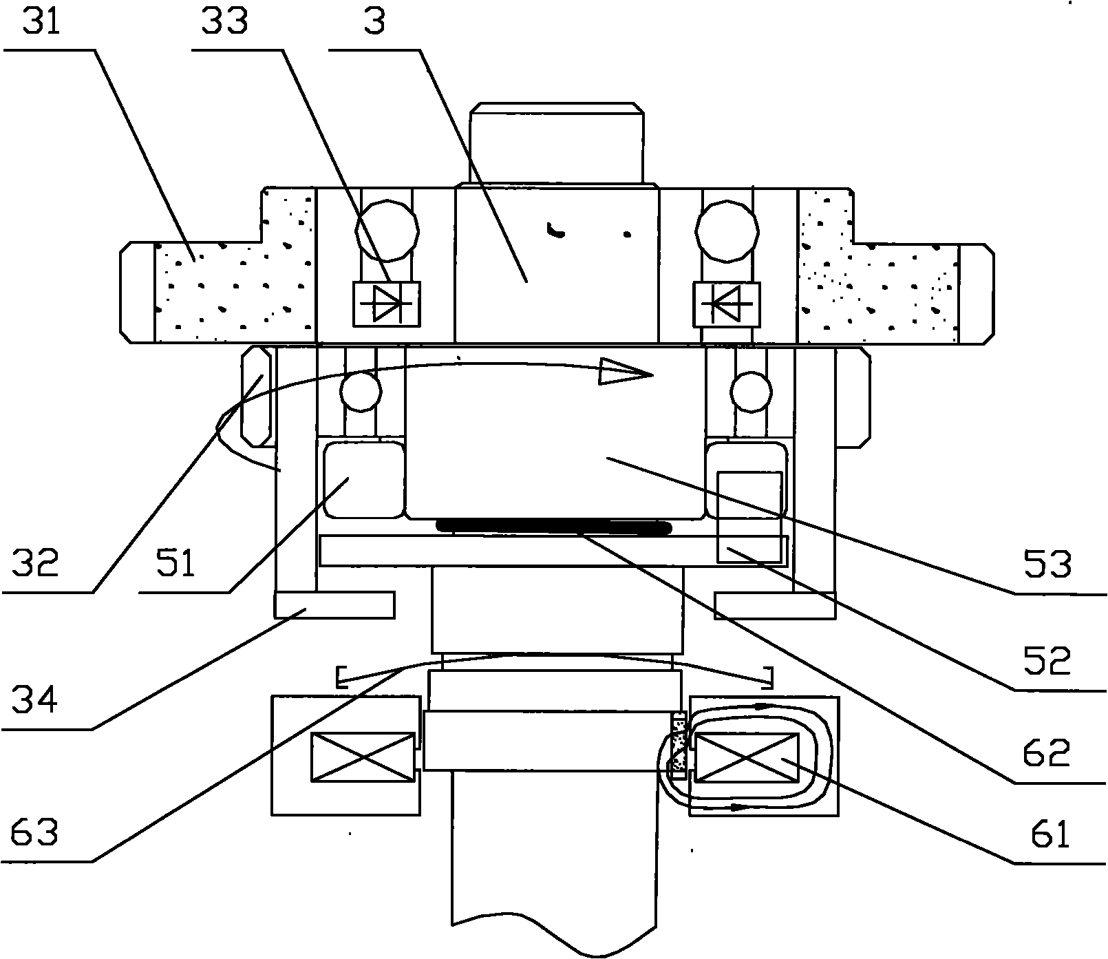 Side hung driving system for two-wheeled electric vehicle