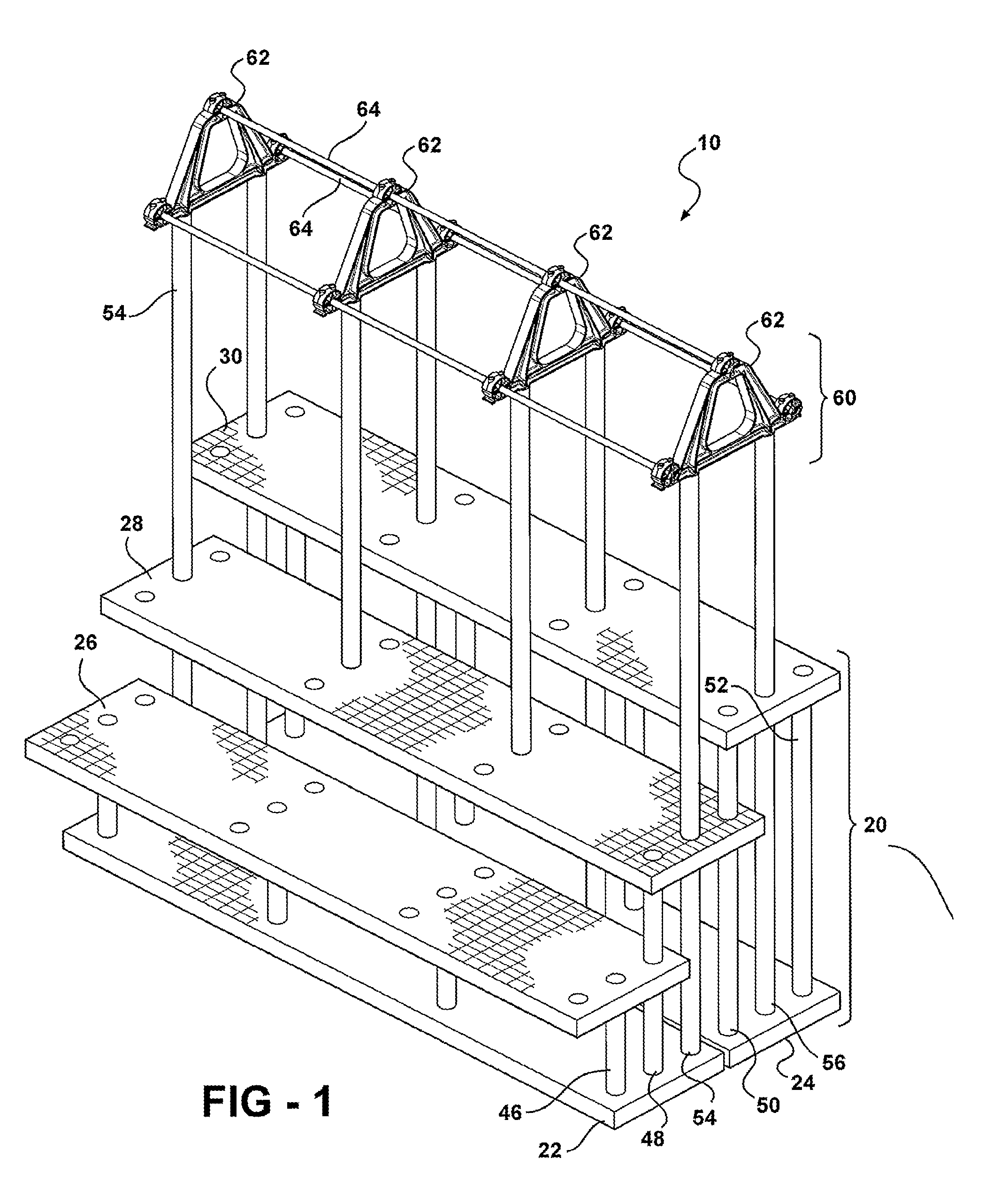 Support structure for hanging plants