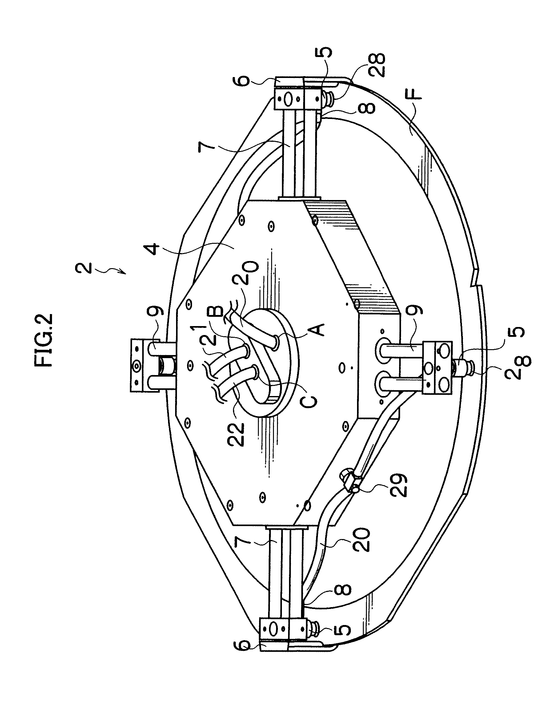 Work transfer device and method of transferring work