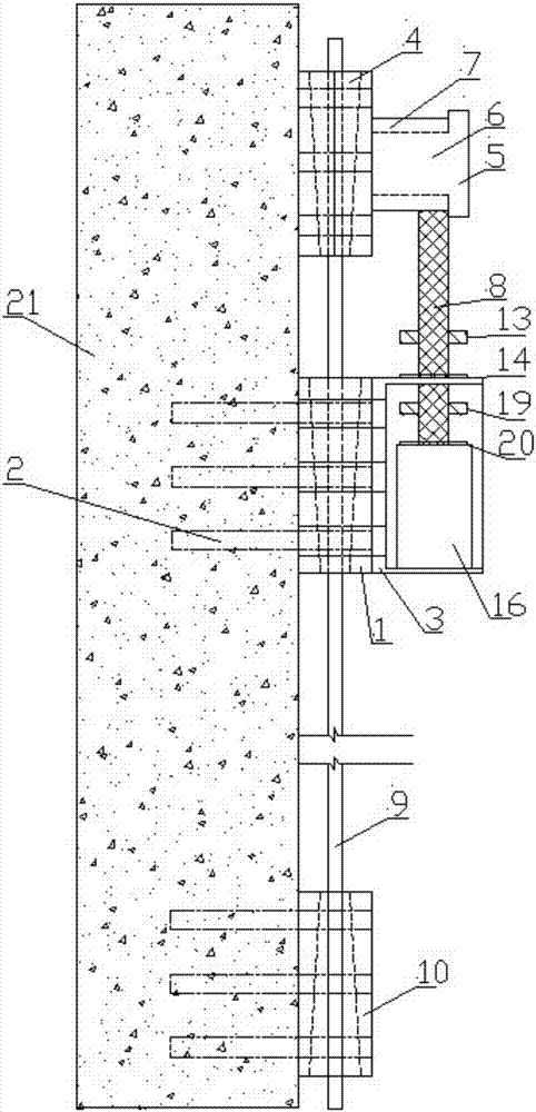 An automatic tensioning system and method for prestressed fiberboard reinforced beams and slabs