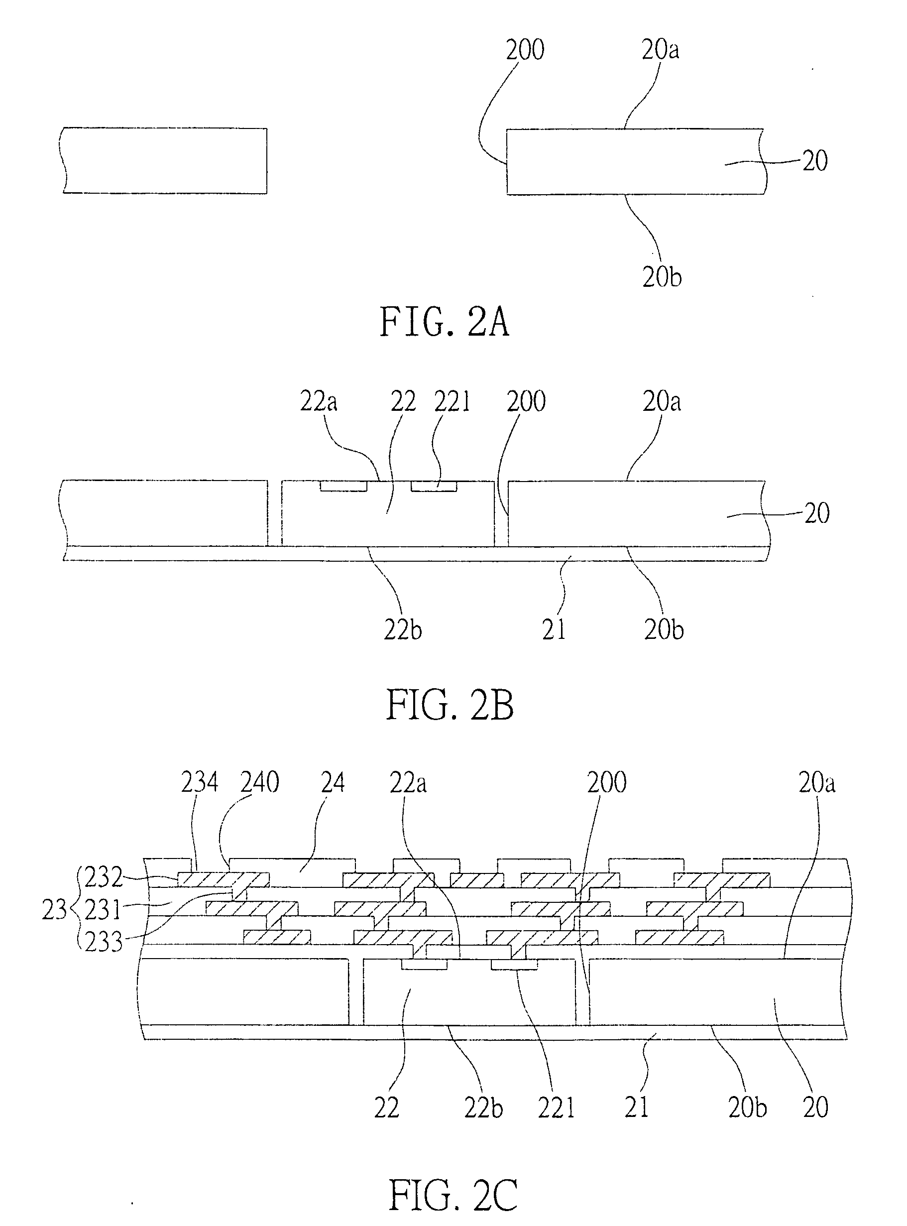 Chip carrier structure having semiconductor chip embedded therein and metal layer formed thereon