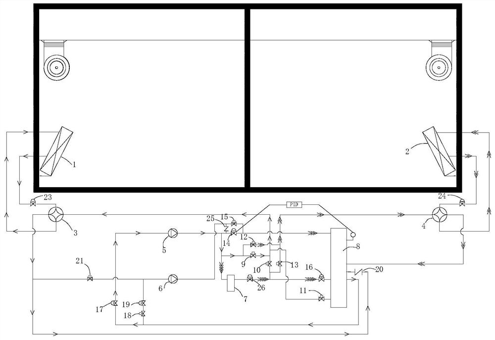 Energy-saving enthalpy difference laboratory heat exchange system capable of switching modes