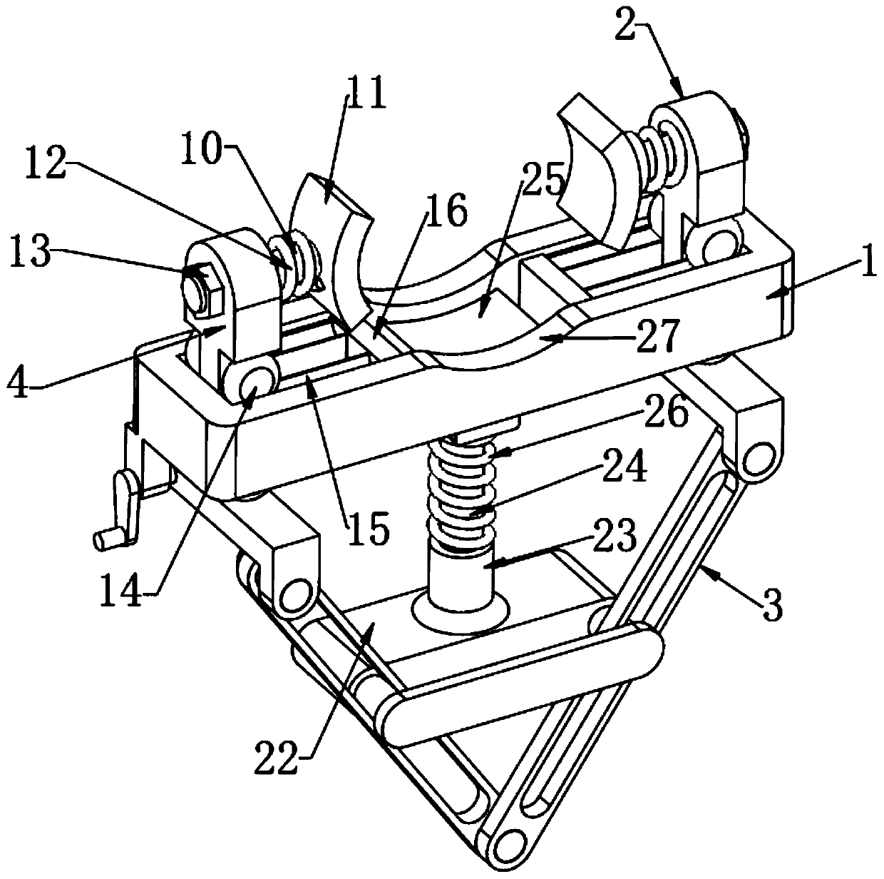 Neck fixing device for emergency department