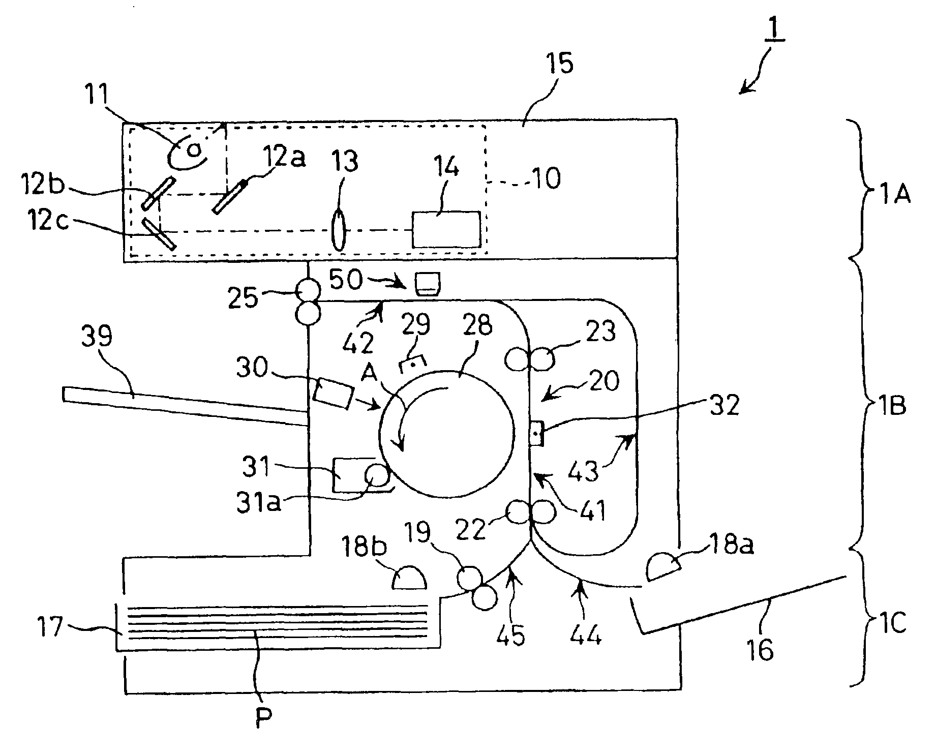 Image forming apparatus for monochromatic and color image formation