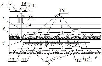 Extraction method for coal bed gas in composite old mined-out area formed through lower tool post method