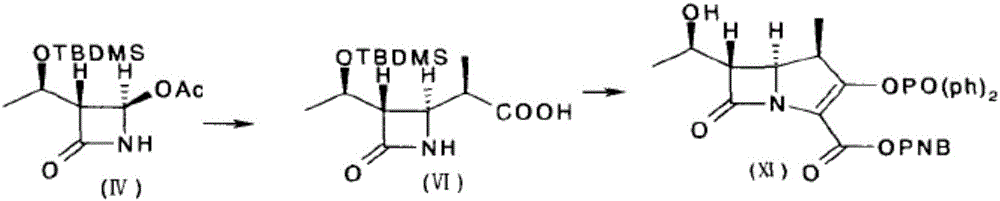 Preparation method for synthesizing key intermediate 4-BMA of 1beta-methyl carbapenem antibiotic bicyclic nucleus