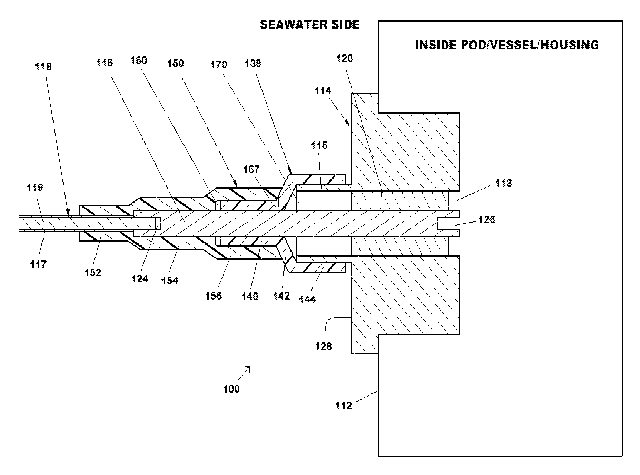 Subsea electrical penetrator