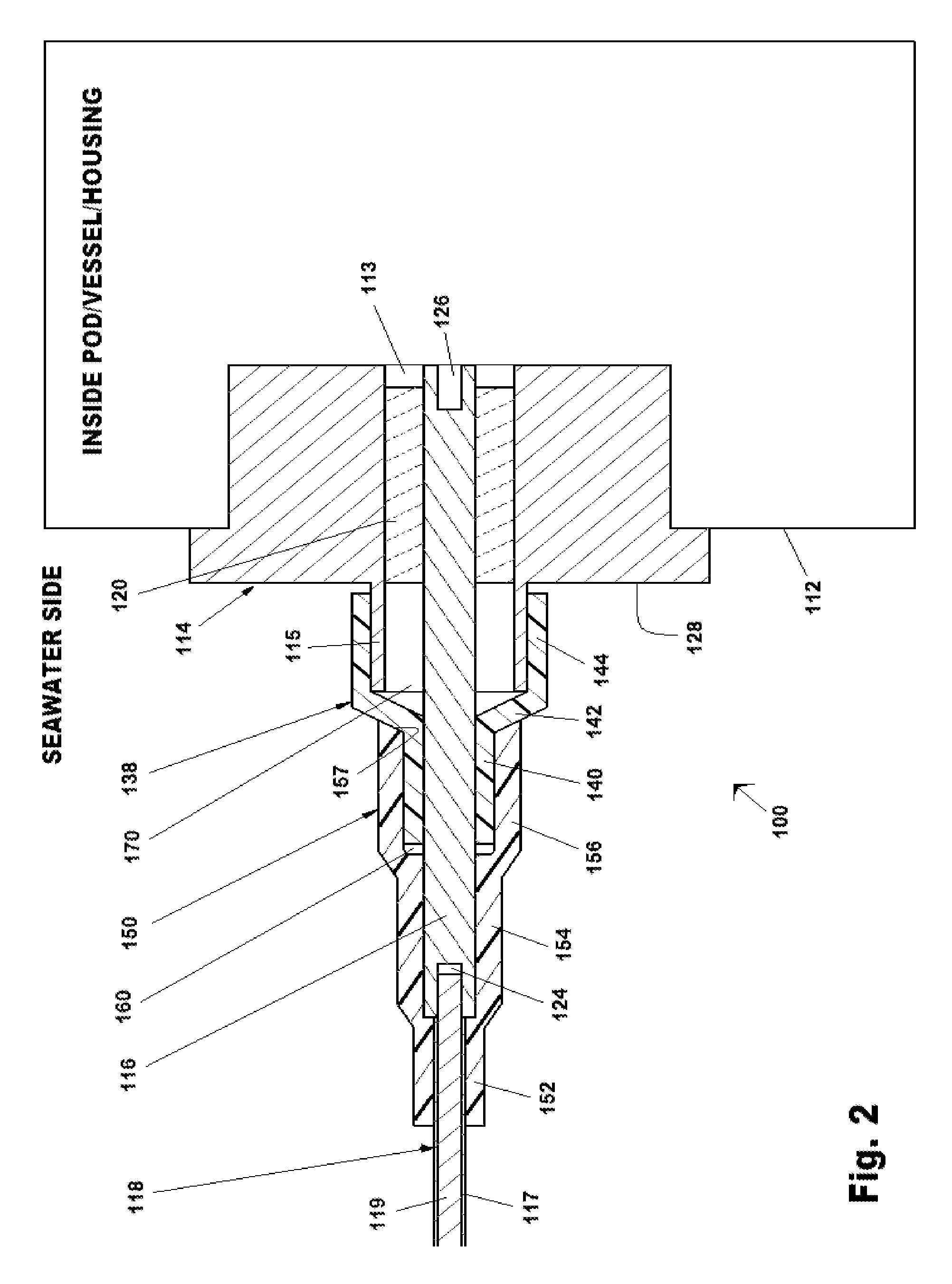 Subsea electrical penetrator