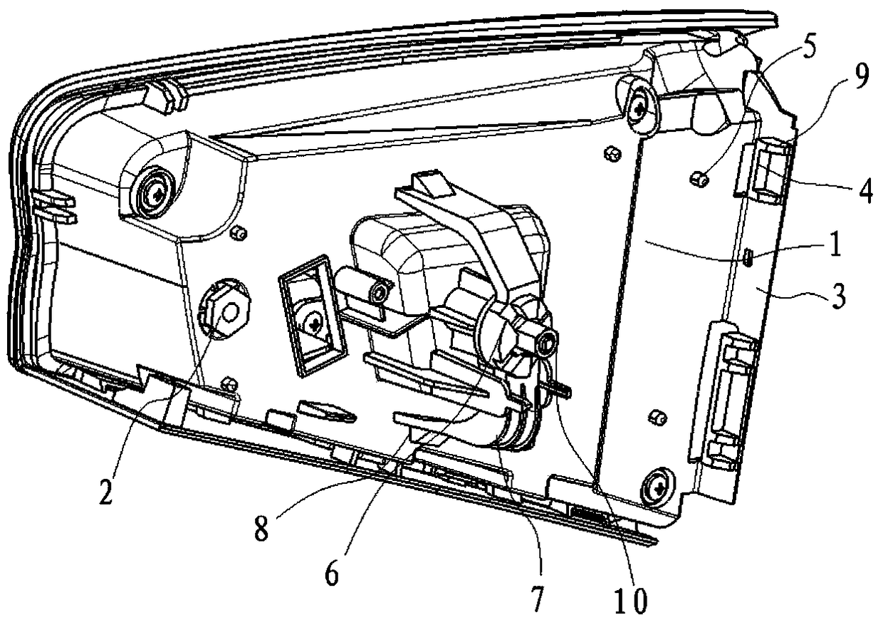 InstaLLing and fixing structure of rear combined Lamp