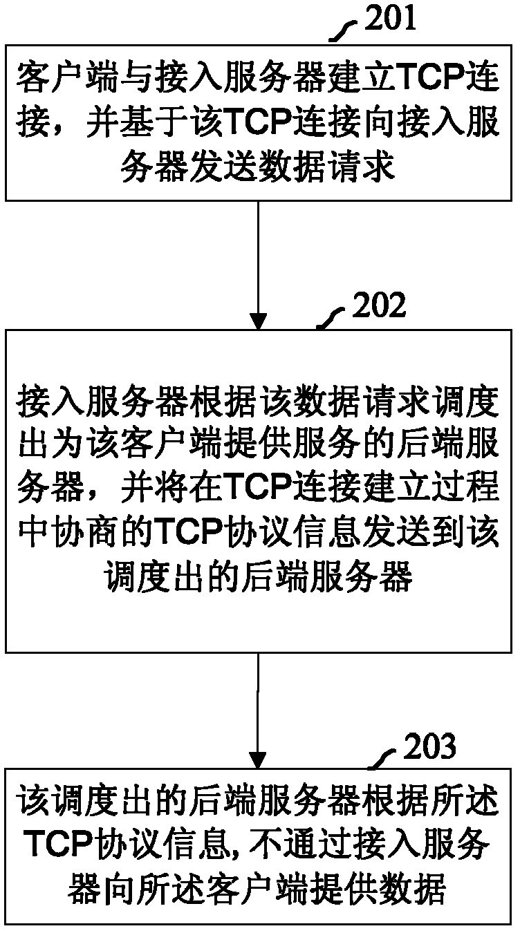 Network access system and method based on application layer data