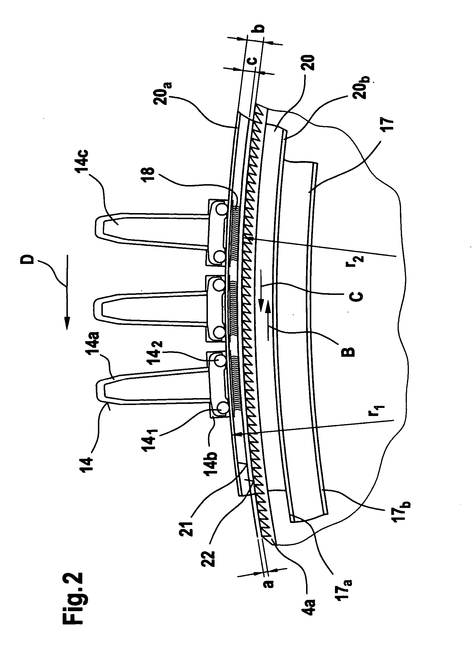 Card flat bar for a carding machine