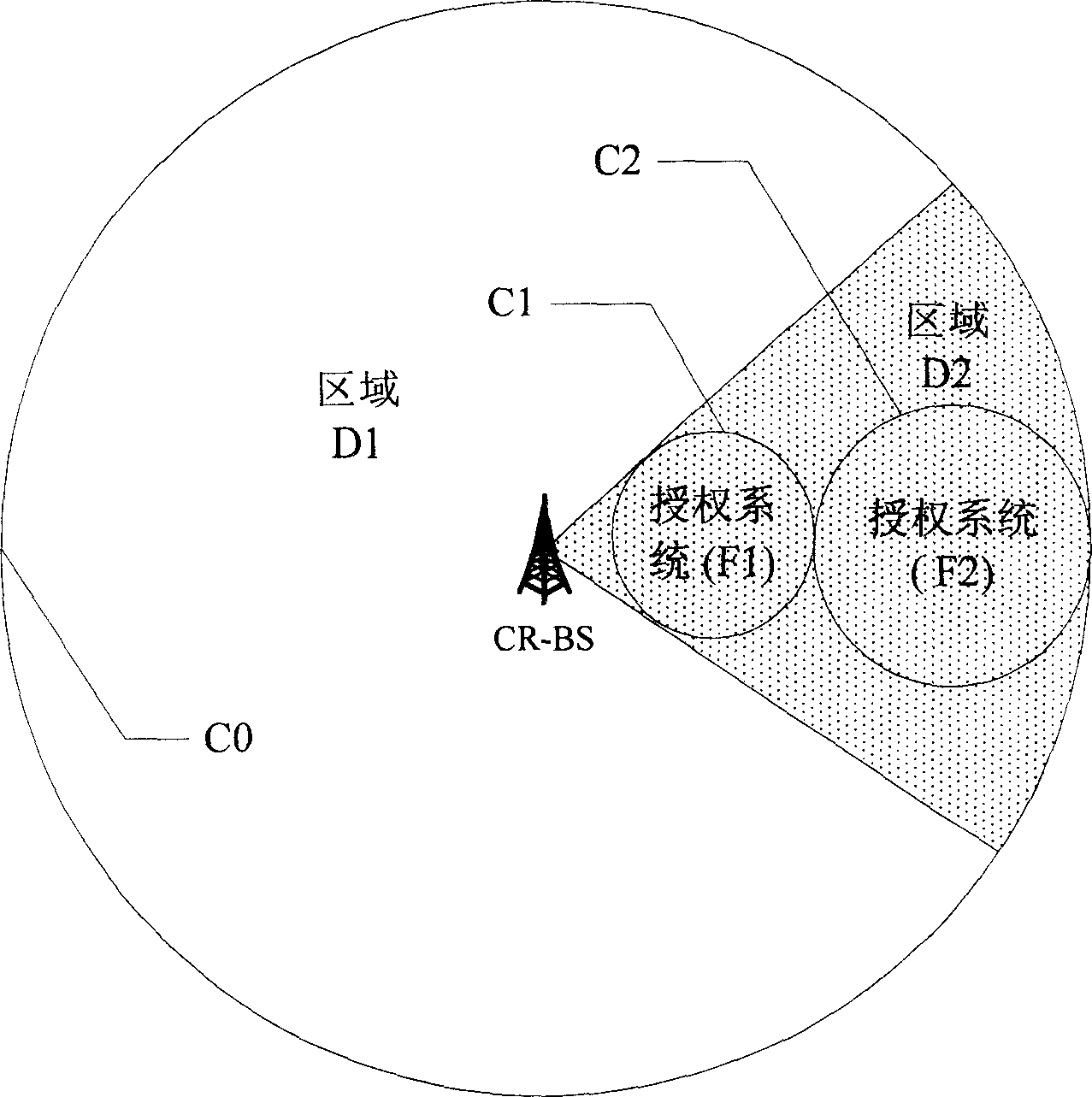 Realization method for mixed network structure in cognitive radio