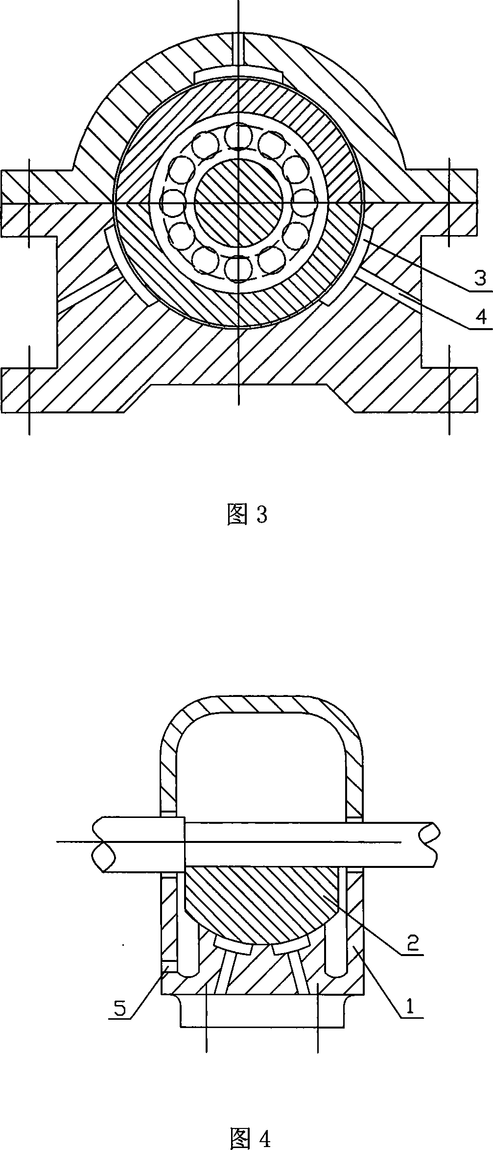 Static-pressure supporting spherical self-aligning bearing seat