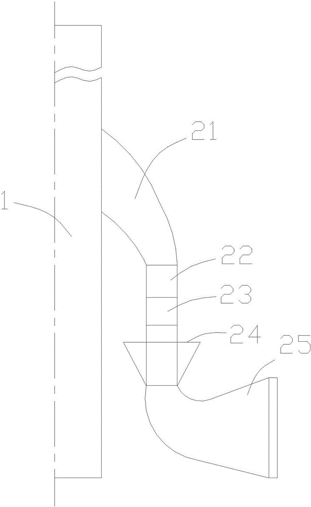 Solar hot gas flow vertical axis power generation gas inlet channel