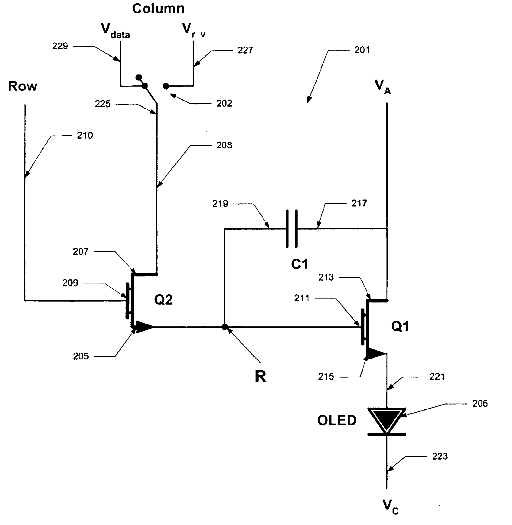 Method and system for stabilizing thin film transistors in AMOLED displays