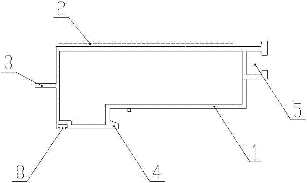 Backcut changeover cross beam of unitized curtain wall