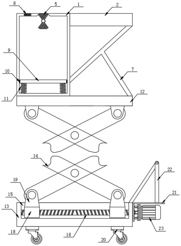 A ceiling smearing putty device