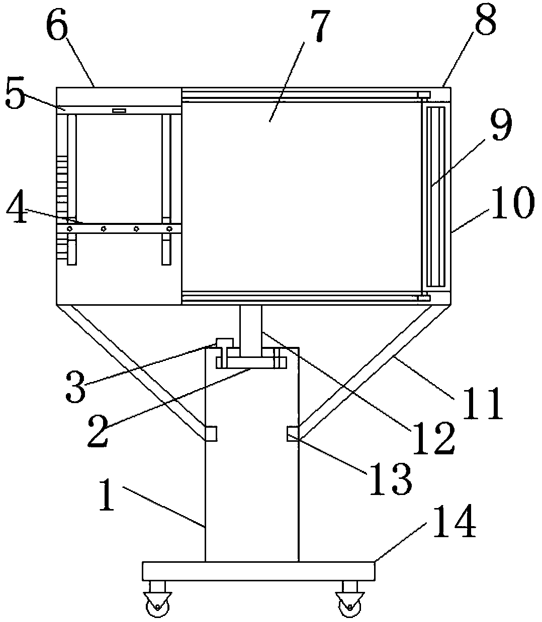 Display device for art-designing major teaching