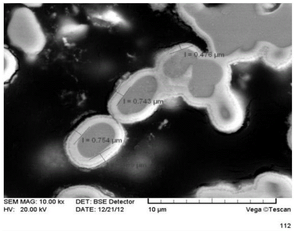 Preparation method for NiFe2O4@alpha-Fe micro nanometer composite material of core-shell structure