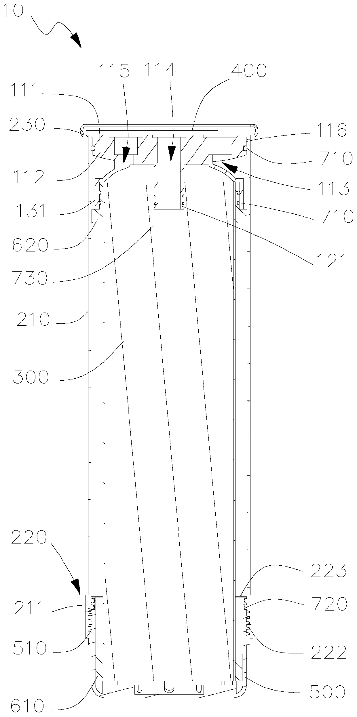 Filter element structure