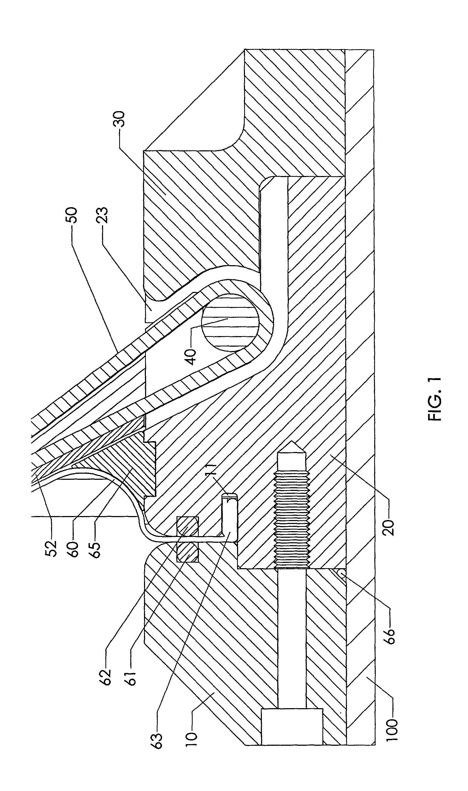 Apparatus for sealing and restraining the flexible pressure boundary of an inflatable spacecraft