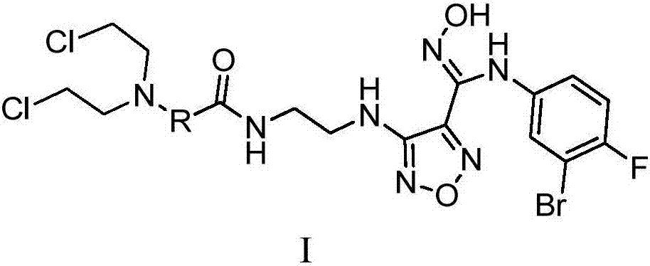 Targeted indoleamine-2,3-dioxygenase 1 nitrogen mustard inhibitor as well as preparation method and application thereof