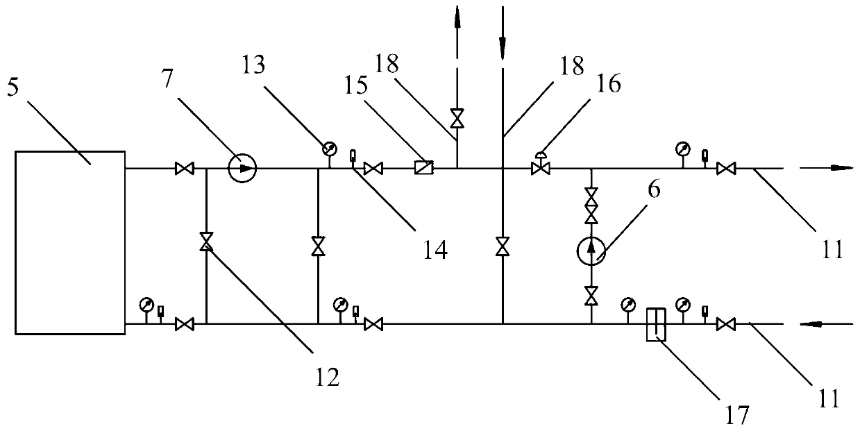 Mobile energy storage and heat supply system and heat supply method