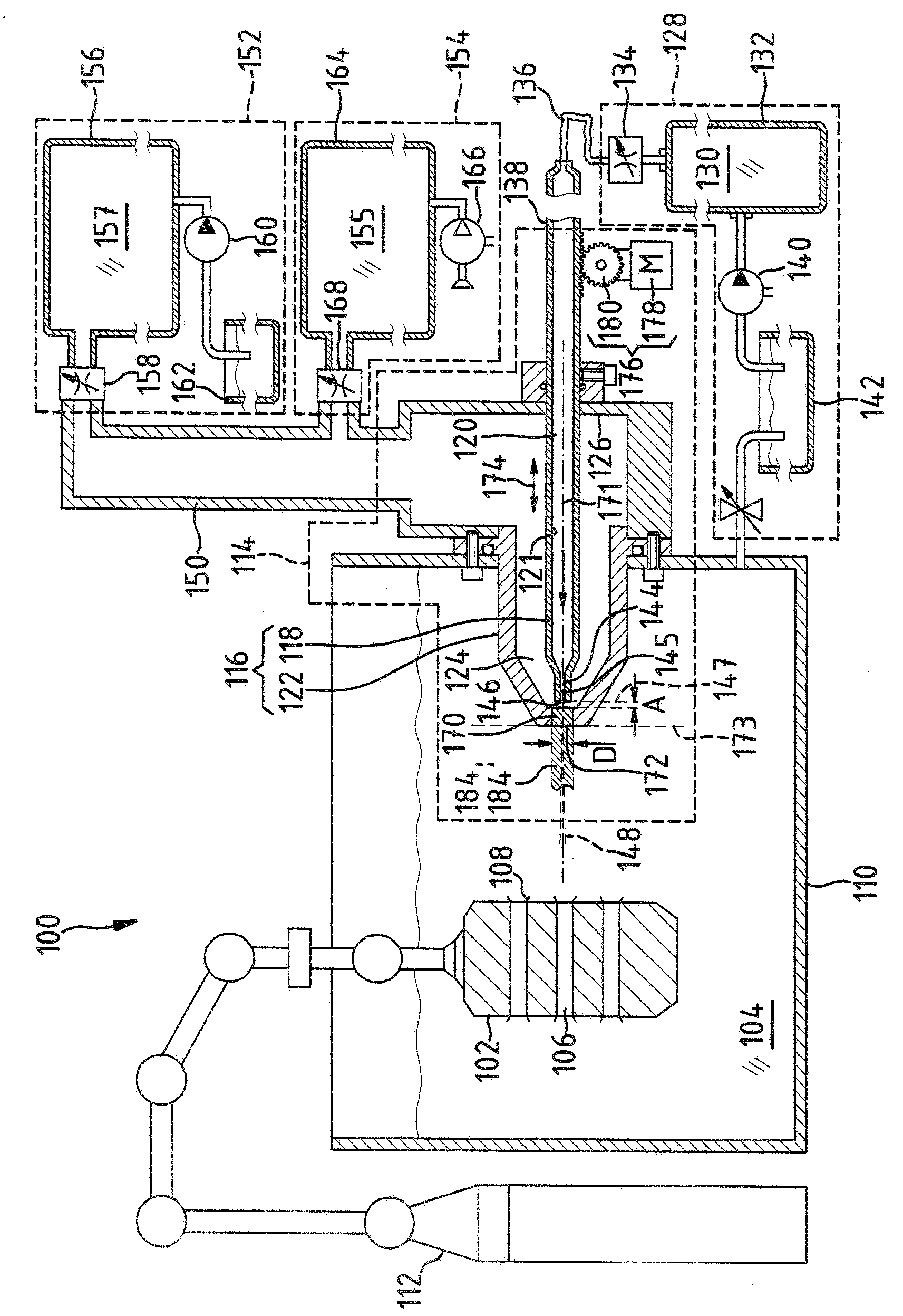 Device for treating workpieces