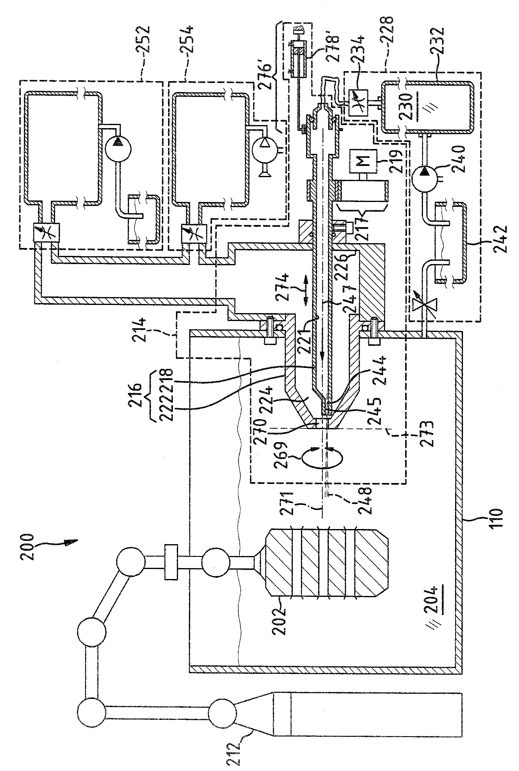 Device for treating workpieces