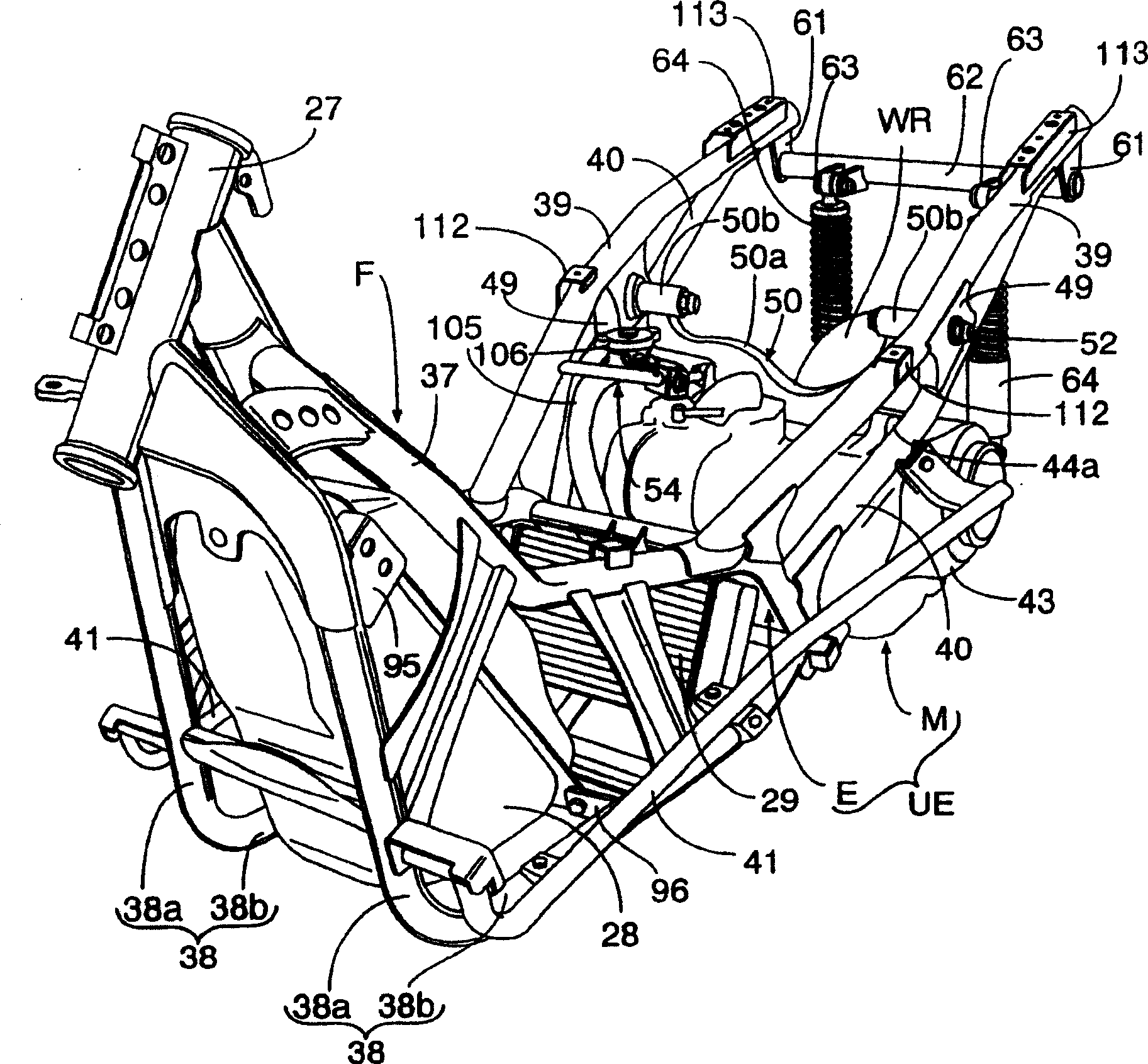 Luggage storage device for a motorcycle