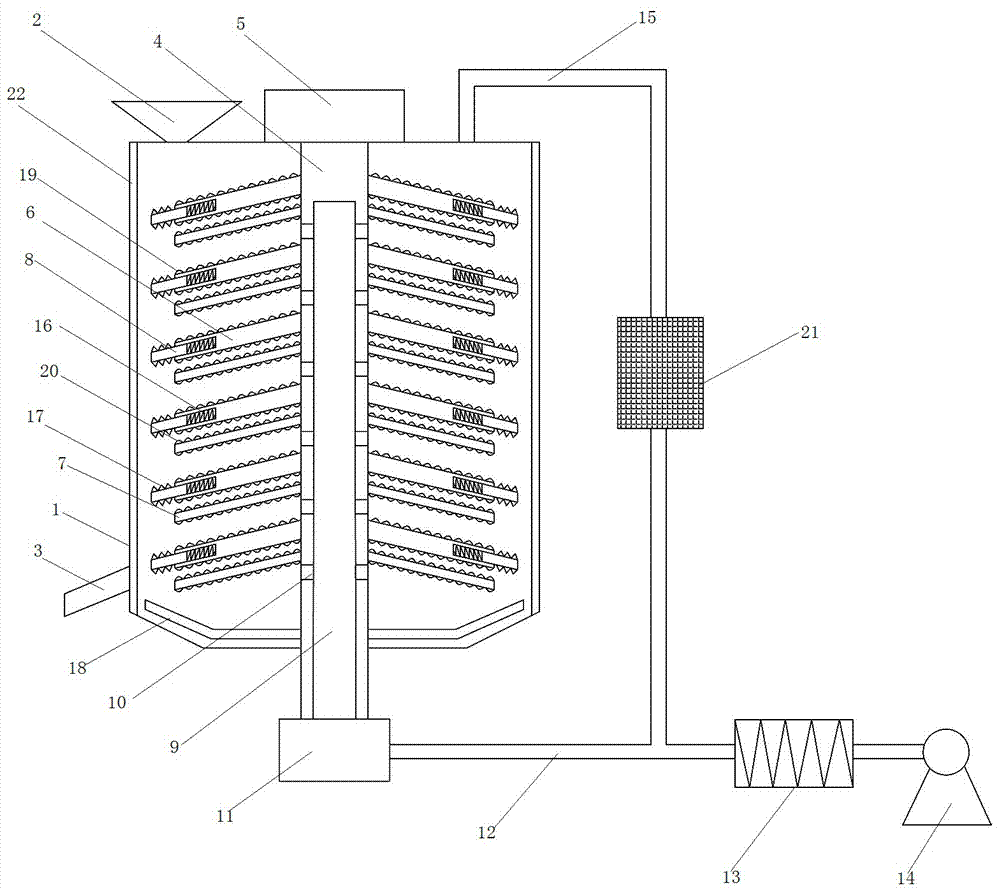 Heat mixer for plastic particles