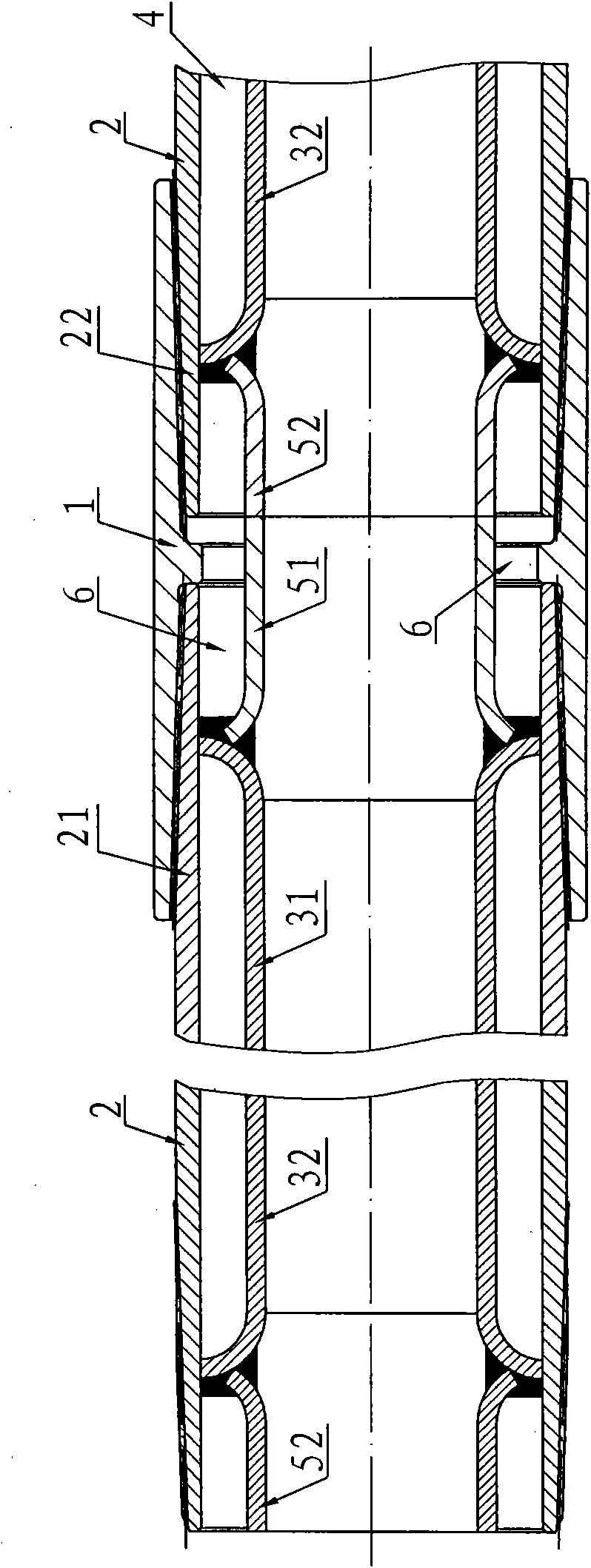 Structure for connecting heat insulation oil pipes