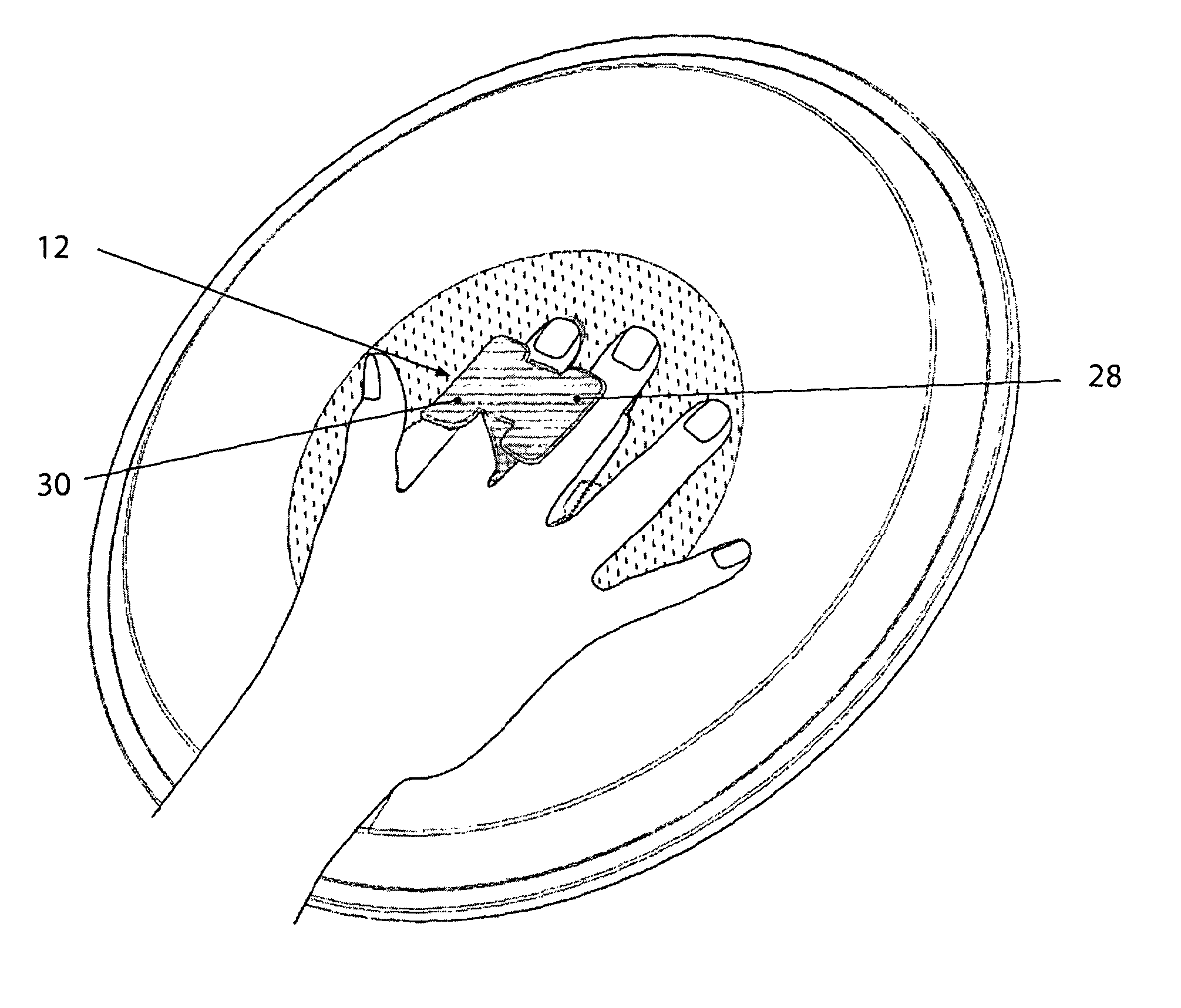 Tray and device for stablising a tray