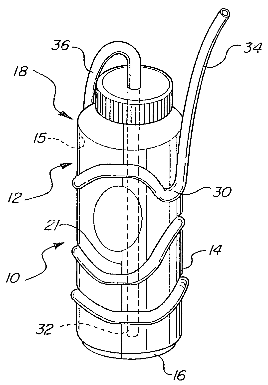 Drink container with molded straw and method of manufacture