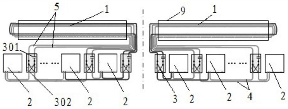 Transmitter unit of non-contact power supply system and transmitter of non-contact power supply system