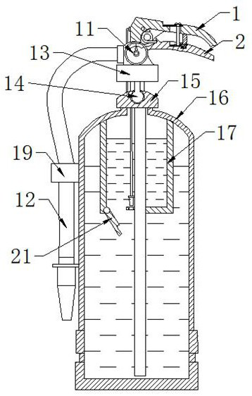 Pressure storage type portable air foam fire extinguisher