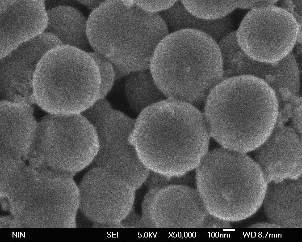 Method for preparing visible light responding spherical titanium dioxide composite photocatalyst with ferric oxide supported on surface