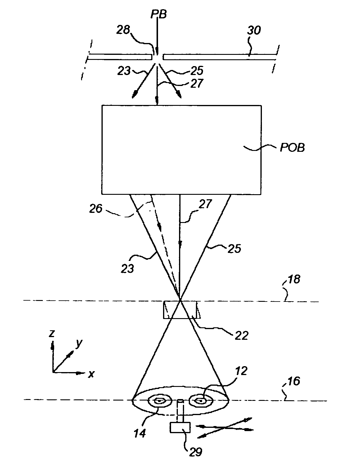 Optical component, optical system including such an optical component, lithographic apparatus, method of correcting apodization in an optical system, device manufacturing method, and device manufactured thereby