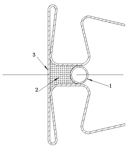 Dew prevention structure of refrigerator door beam