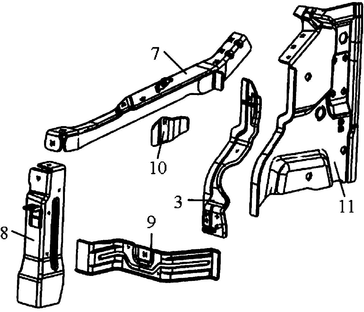 Mounting assembly of headlamp and fender