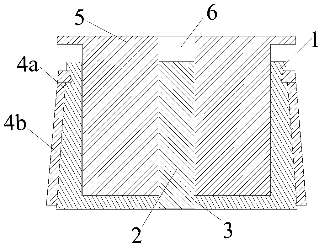 Reserved chamber simulating test piece manufacturing die assembly and method used for manufacturing test piece