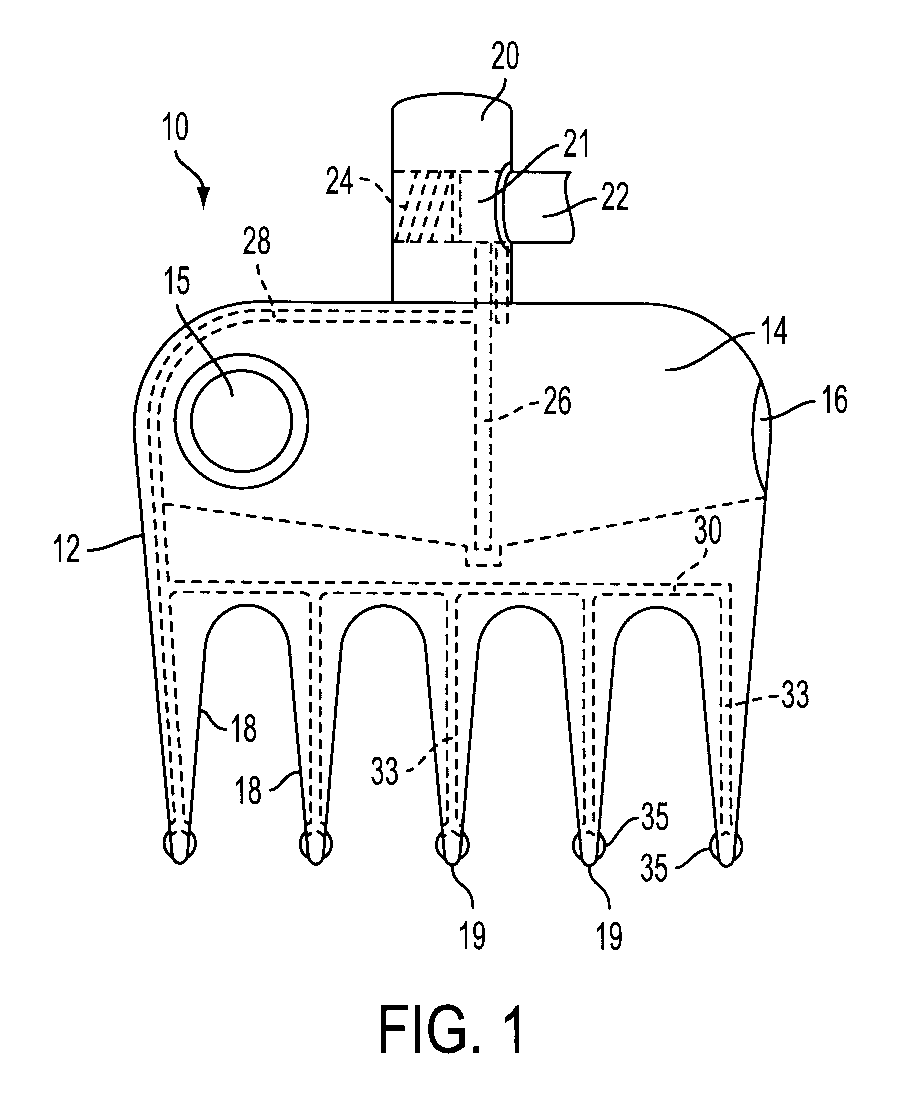 Applicator for applying liquids to hair-covered skin